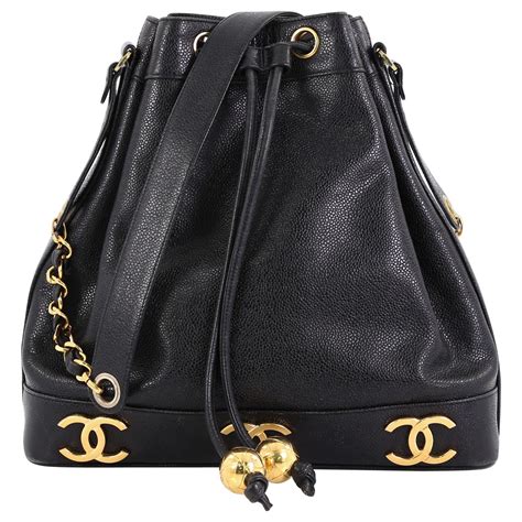 chanel bucket bag caviar grey color|Chanel CC Chain Drawstring Bucket Bag Quilted Caviar Mini Gray.